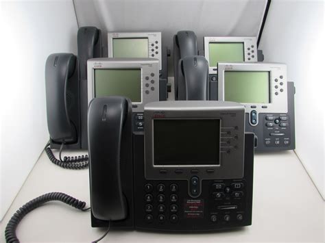 Lot Of 5 Cisco Cp 7962g Unified Voip Ip Phone 7962 Lcd Telephone