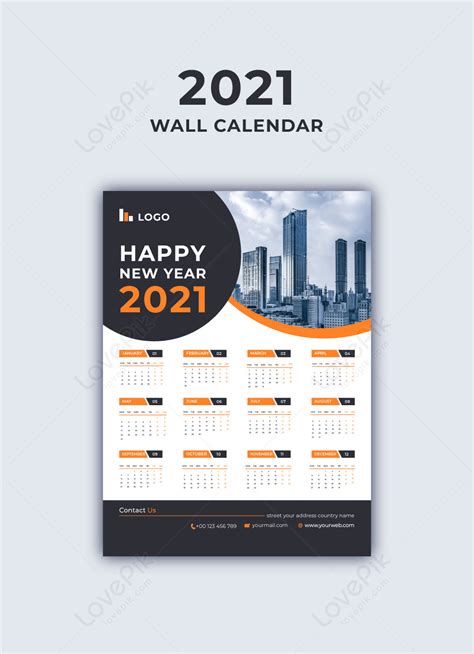 Modern Creative 2021 Wall Calendar Template Imagepicture Free Download