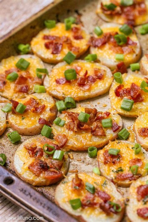 Gluten free appetizers, finger foods and dips perfect for any party or game day. Loaded Baked Potato Rounds | Recipe | Loaded baked ...