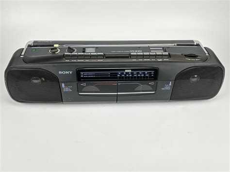Sony Cfs W Radio Dual Cassette Corder Boom Box Vintage As Is Ebay