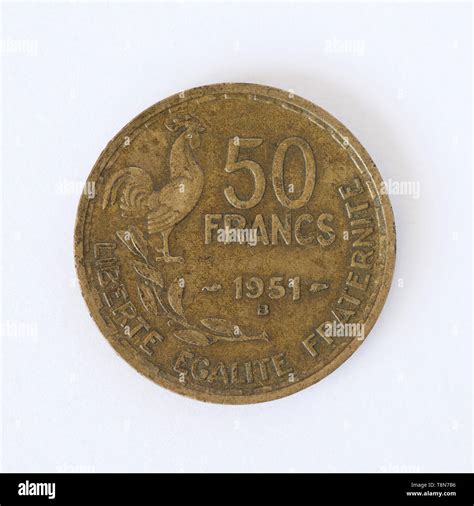 French 50 Francs Coin 1951 Stock Photo Alamy
