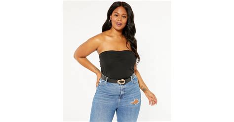 Curves Black Bandeau Top New Look