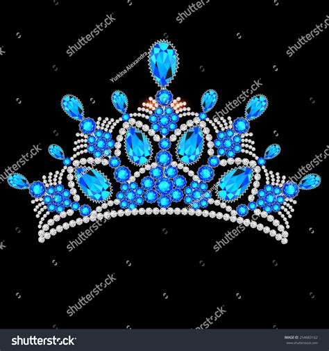 Illustration Crown Tiara Women Glittering Precious Stock Vector