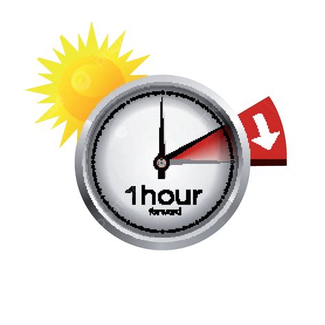 Daylight Saving Time Switching The Clock Ahead For Summer Vector Icon