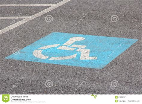 Handicapped Parking Sign Stock Image Image Of Sign Marking 61526247
