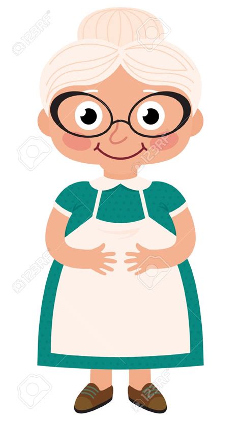 Stock Vector Cartoon Illustration Of A Grandmother Housewife Royalty Free Cliparts Vectors