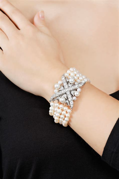 Cultured Pearl And Diamond Bracelet Fine Jewels Sotheby S