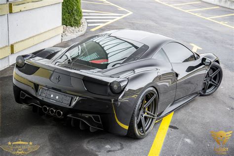 Black On Black Ferrari 458 Italia By Luxury Custom Gtspirit