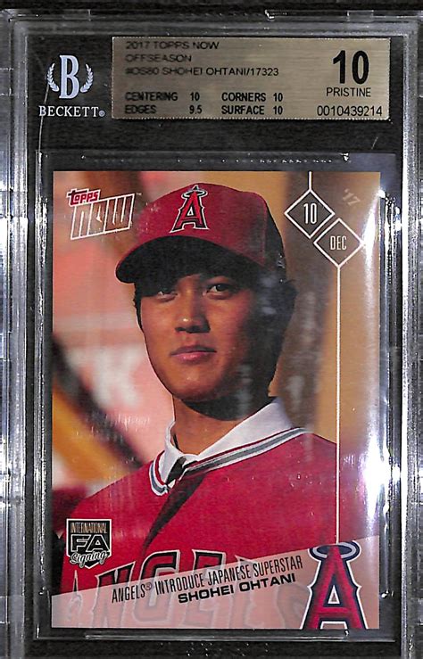 Lot Detail 2017 Topps Now Shohei Ohtani Rookie Card Graded Bgs 10