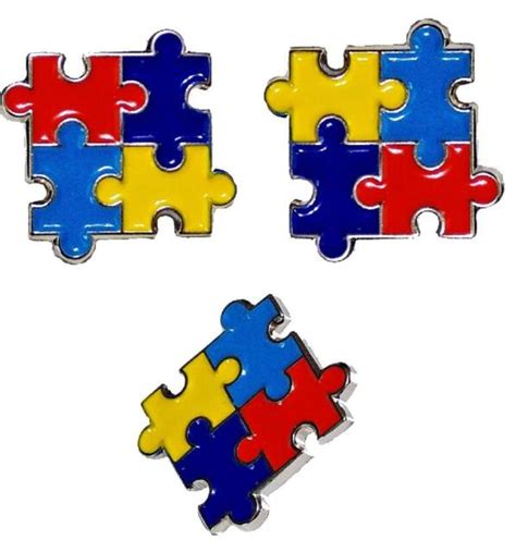 3 Pack Autism Awareness Puzzle Pieces Lapel Hat Pins Raise Awareness