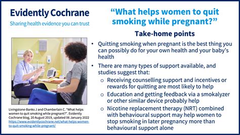 What Helps Women To Quit Smoking While Pregnant Evidently Cochrane