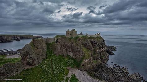 Dunnottar Castle Stonehaven Aberdeenshire Under Dark Skies Today