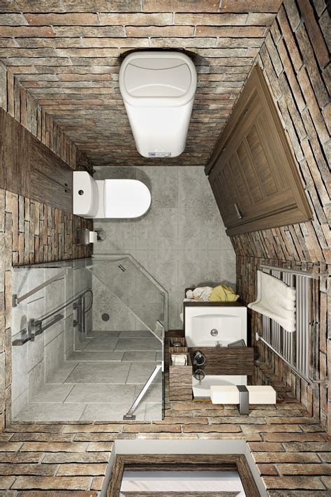 Small Loft Bathroom On Behance Loft Bathroom Ideas Attic Bathroom