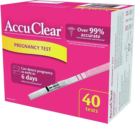 Accu Clear Pregnancy Test Strips Over 99 Accurate Hcg Tests 40 Count Health