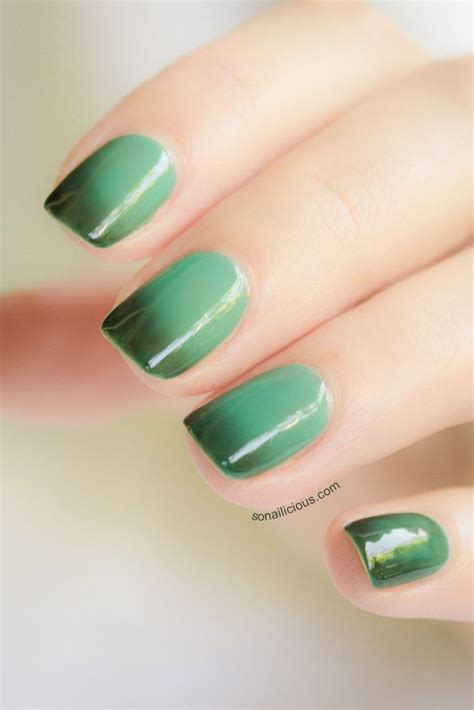 Green Ombre Nails Nails Pinterest