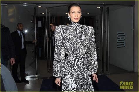 Bella Hadid Walks In Mugler And Lanvin Fashion Shows With Sister Gigi In