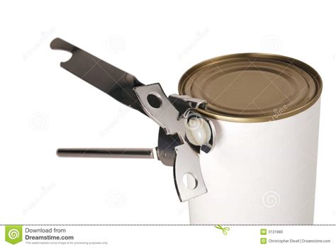 Can Opener On Tin Stock Photo Image Of Background Rotary