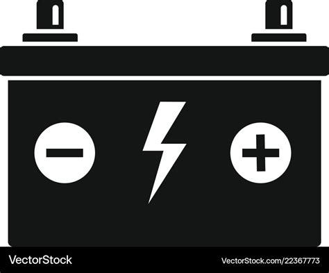 Car Battery Icon Simple Style Royalty Free Vector Image