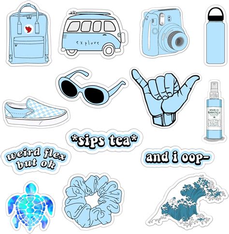 Aesthetic Stickers Printable Light Blue Kessyfanfics