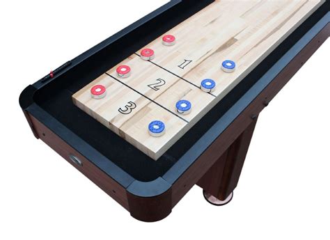 “the Basic” 14 Foot Shuffleboard Table In Cherry Espresso Or Black For