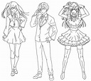 Desenho para colorir Oshi No Ko : Ai Hoshino, Aqua Hoshino, Ruby Hoshino 4