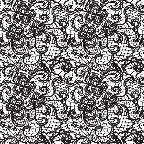 Lace Black Seamless Pattern With Flowers On White Background 레이스 문신