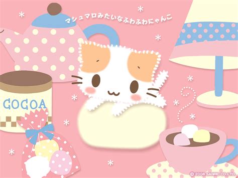 Wallpaper Kucing Pink Imut Gambar Kartun Comel 108 Pp Kucing