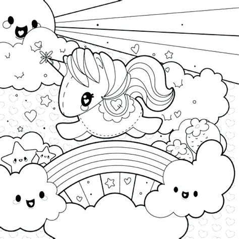 Unicorn Rainbow Coloring Pages At Free Printable