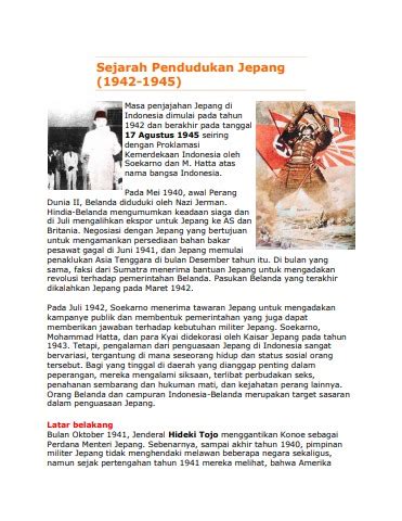 Ebook Sejarah Kolonial Jepang Di Indonesia