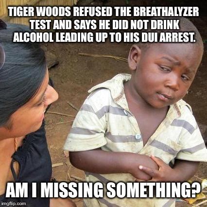 Tiger Woods DUI Arrest Imgflip