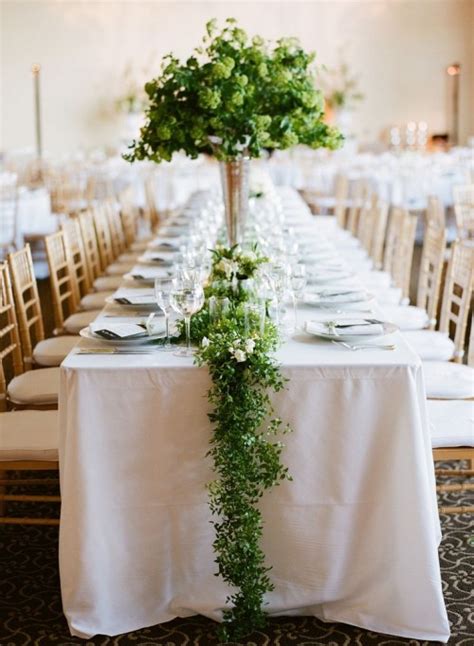 40 Stunning Lush Greenery Wedding Table Runners Weddingomania