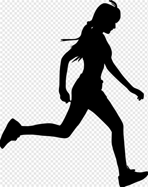 Silhouette Woman Running Run Fitness Sports Outdoor Marathon