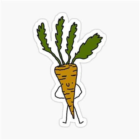 Carrot Sticker For Sale By Esquared Redbubble