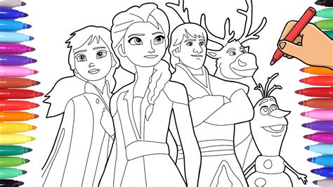 Free Printable Print Frozen 2 Coloring Pages Elsa Hair Down Elsa With