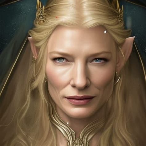 Cate Blanchett Galadriel Elf Queen Ai Generated Artwork
