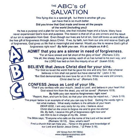 Abc Of Salvation Printable