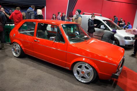 Red Vw Golf Mk1 With Silver Rims Vw Golf Tuning