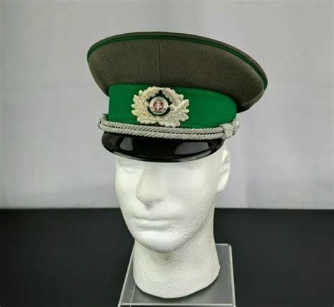 East Germany Nva Army Military Police Officer Green Hat Cap Wool Blend