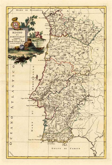 Portugal Map 1775 Ancient Maps Old World Map Digital Old Etsy