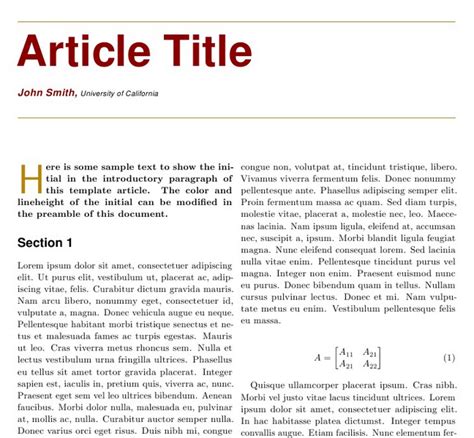 Elsevier Template Word Two Column