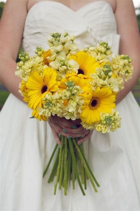 Love The Yellow Gerberas And Could Use Blue Dendros In Place Of Yellow