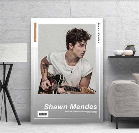 Shawn Mendes Poster Canvas Shawn Mendes Canvas Print Poster Etsy
