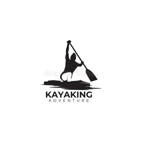 Kayak Sport Logo Design Template Stock Vector Illustration Of
