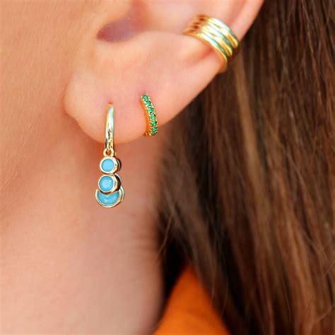 Emerald Green Huggie Hoop Earrings By Junk Jewels Notonthehighstreet Com