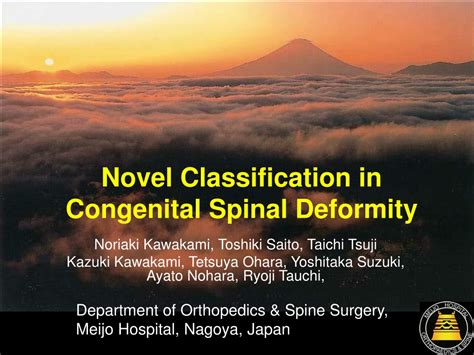 Ppt Novel Classification In Congenital Spinal Deformity Powerpoint