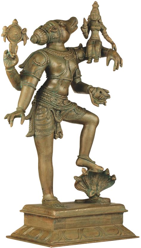 Varaha Avatara Of Lord Vishnu With Bhudevi Exotic India Art