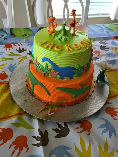 Make that special day memorable with a personalised dinosaur themed birthday cake, including name and photo. 20 Of the Best Ideas for Dinosaur Birthday Cakes - Home ...