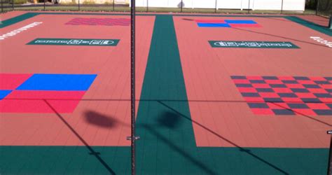 The box labeled a or 1 contains a smaller service box (1.5' x 1.5') located in the far outside corner of the square. Revitalize Your Court