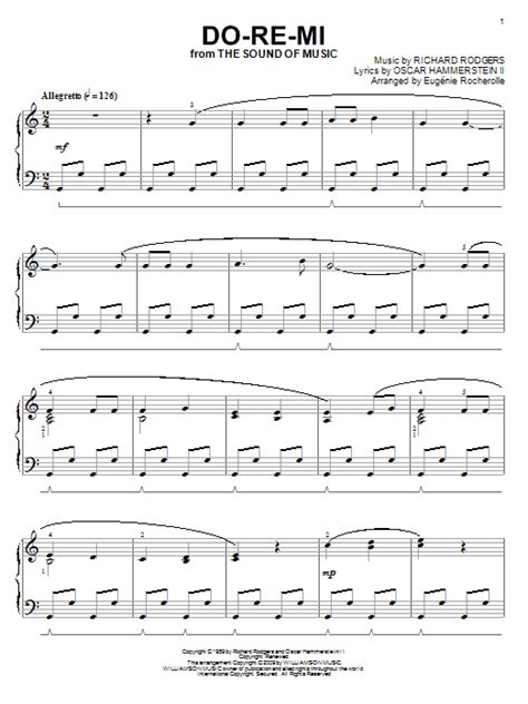 Once you have these notes in your head you can a sing a million. Do-Re-Mi | Sheet Music Direct