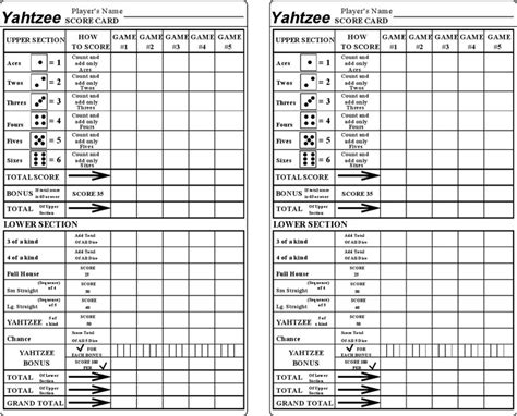 You have my permission to print the yahtzee printable score sheet page above includes two score cards per page. 4+ Yahtzee Score Sheets Free Download